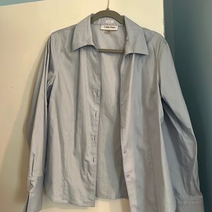 Calvin Klein Blue Button-up Blouse